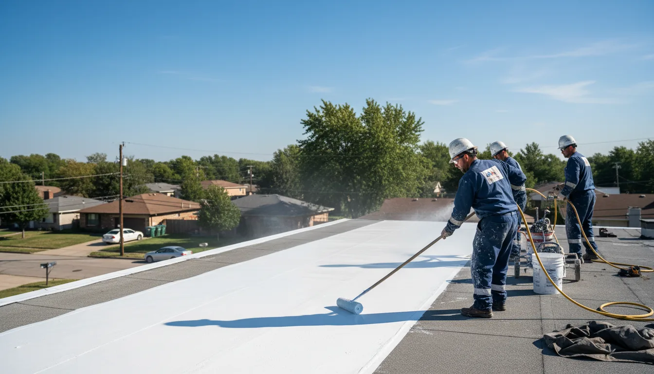 Commercial roof coating in Palestine, IL near me